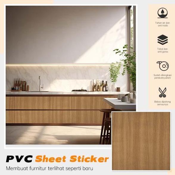 PVC Sheet Sticker Vynil Motif Kayu / Marmer Seri FS Interior Film Roll Stiker Pelapis Furniture Dind