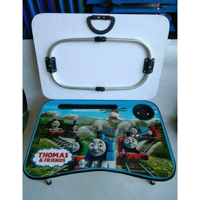 meja belajar anak lipat kaki besi laptop