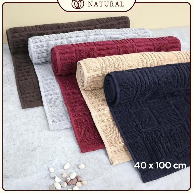 Keset Handuk Natural by Chalmer 40x100 cm Keset Panjang Polos Dapur