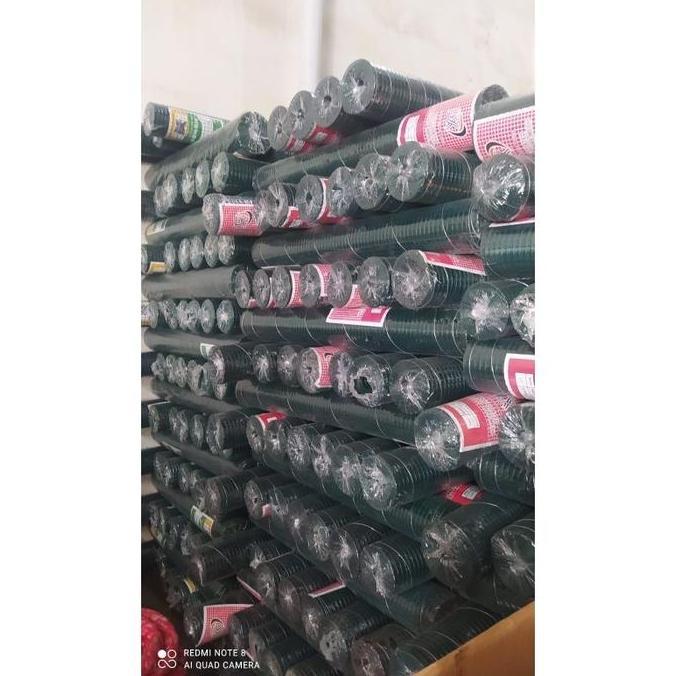 kawat loket pvc hijau 1/2 inc 1 roll 10M | kawat kandang ayam burung dan kawat pagar