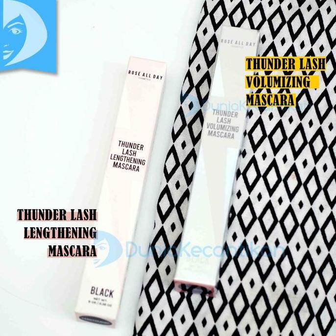 CUCI GUDANG - Rose All Day Thunder Lash Mascara Black Maskara Waterproof Smudgeproof