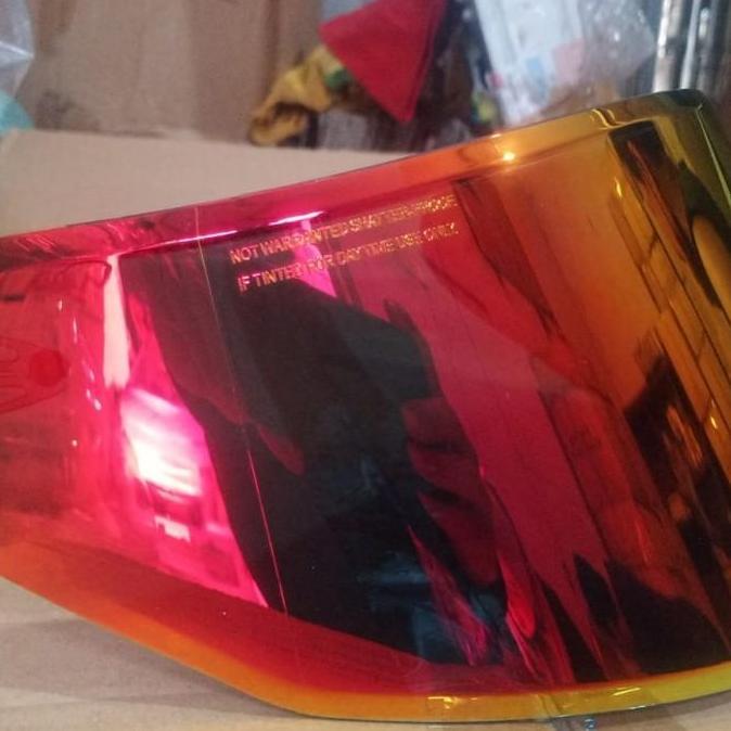 Flat visor NHK Rx9 /iridium silver/iridium gold/ iridium blue / stiker