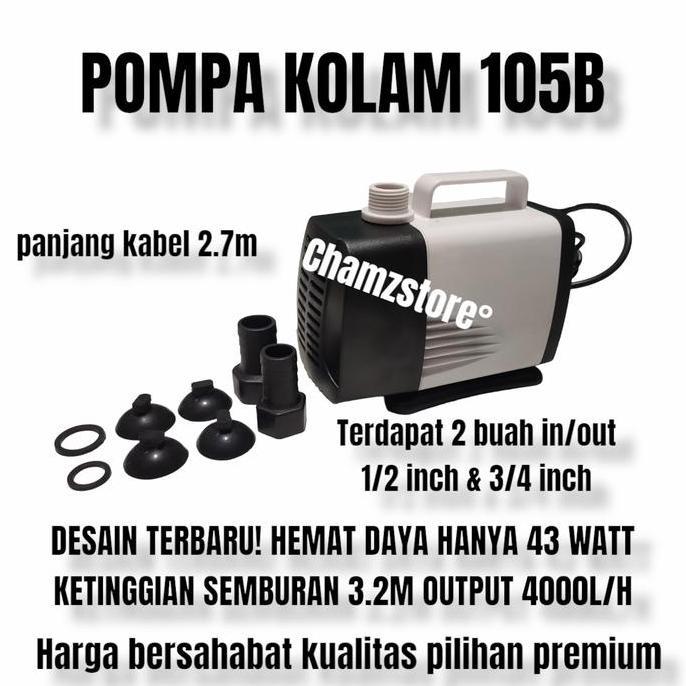 Yujitaro- Pompa Kolam Koi Naik 3 Meter 4000 L/H Low Watt Pompa Kolam