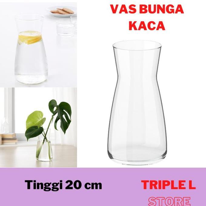 Vas Bunga tinggi 20 cm Kaca