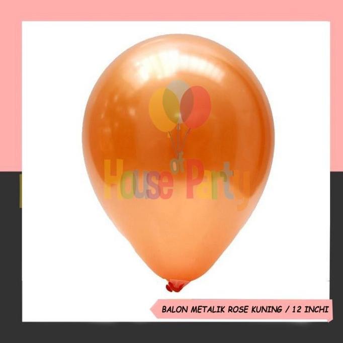 Balon Metalik Orange 12 inch / Metalic Balon / Balon Orange / balon