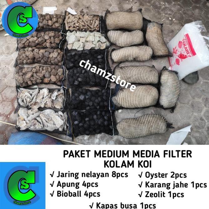 Yujitaro- Paket Medium Media Filter Kolam Koi Siap Pakai / Medium Paket Media Filter Kolam Koi / Pak
