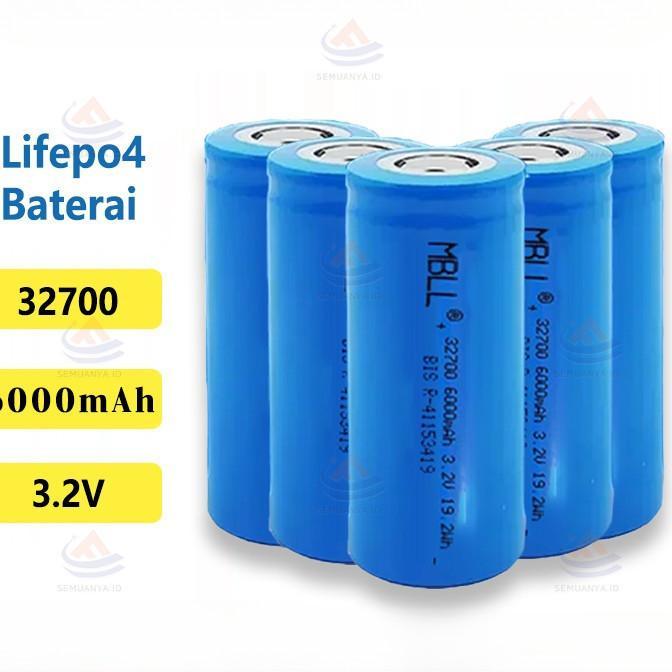 Baterai Lifepo4 32700 6000Mah Baru Baterai Battry Lifepo4 32700 6000Mah 6Ah 3,2 Volt Silinder Cylind