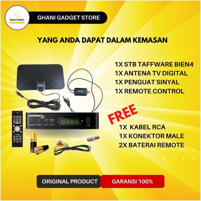 Bundling Set Top Box Antenna Booster Tv Dital Led Analog Tabung Paket Stb Lengkap