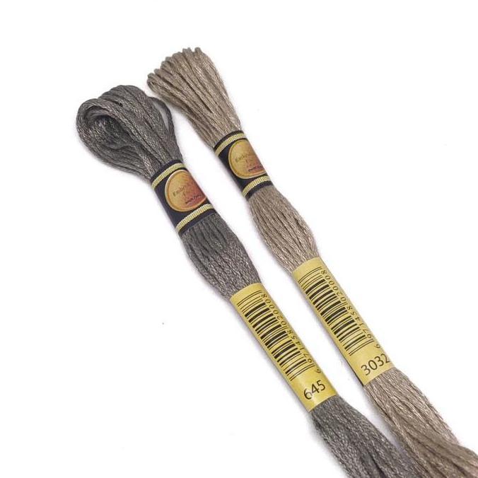 Benang Sulam / Kristik CXC Import (kode DMC) | Seri Warna ASH