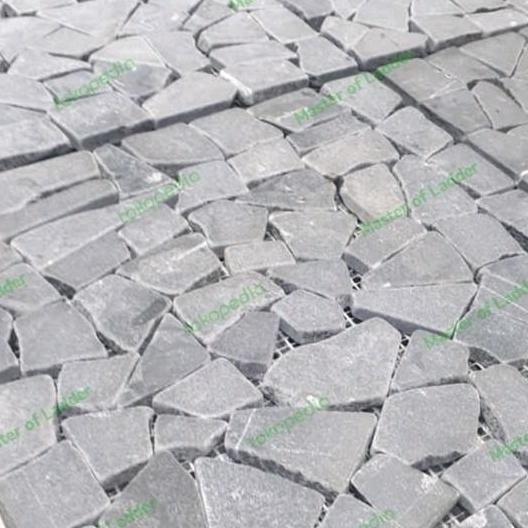 Kris Stone Deck Tile Deck Taman Tile Outdoor 30x30 cm Batu Hitam