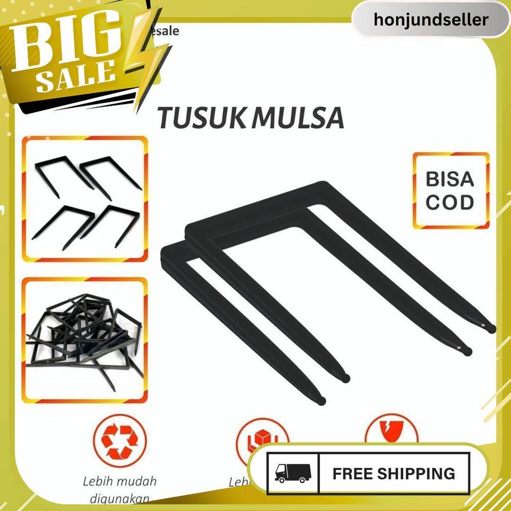 Pasak Mulsa/Penjepit Plastik Hitam Perak Mulsa Pertanian Model U Termurah