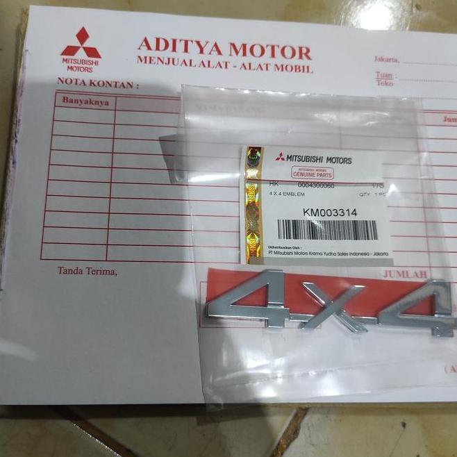 Emblem Logo Merk Original 100 4X4 Pajero Sport Triton All