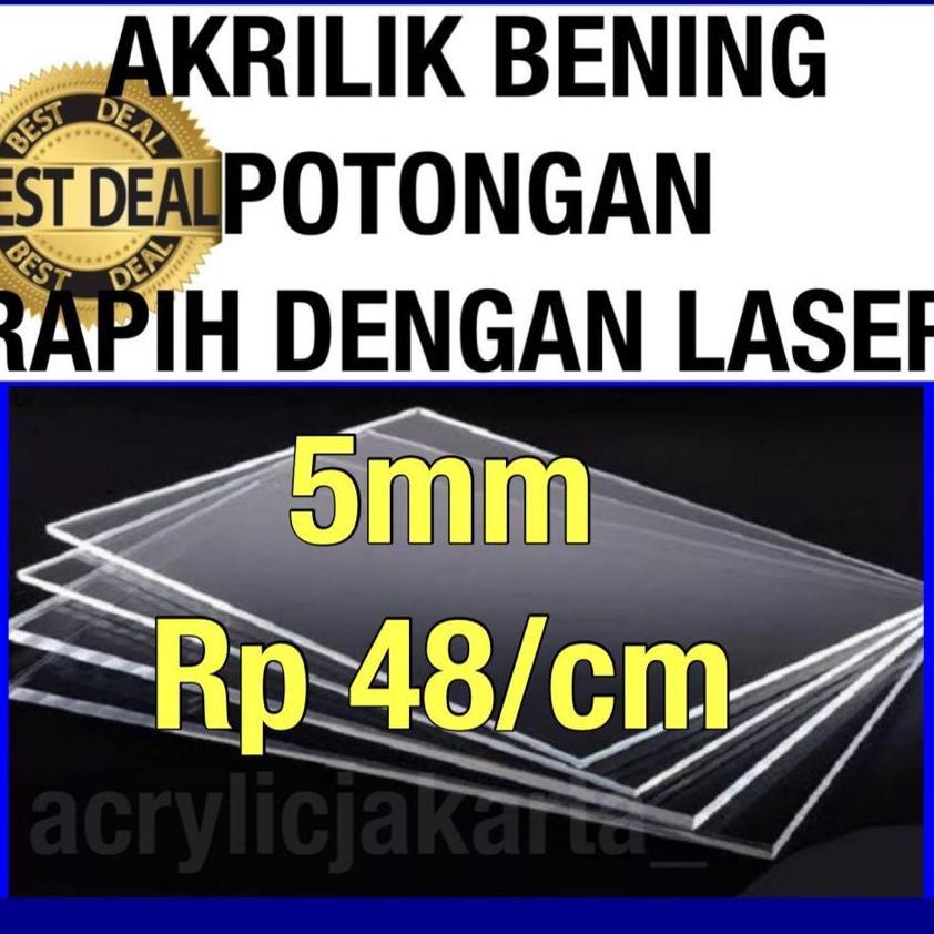 Acrylic 5Mm 30X40Cm Bening - Akrilik Lembaran Acrylic Lembaran Laser Cutting 40X30Cm