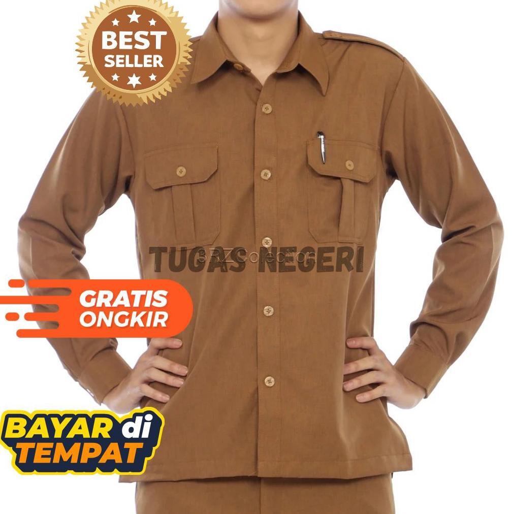 Produk Baru Seragam Pemda Pns Peria Laki-Laki Khaki Tua Terbaru 2025