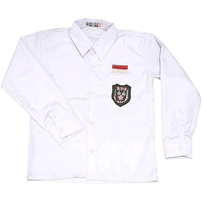 Seragam sekolah SD Baju Atasan Putih SD Lengan Panjang Kelas 1-6 SD Cewek/Cowok