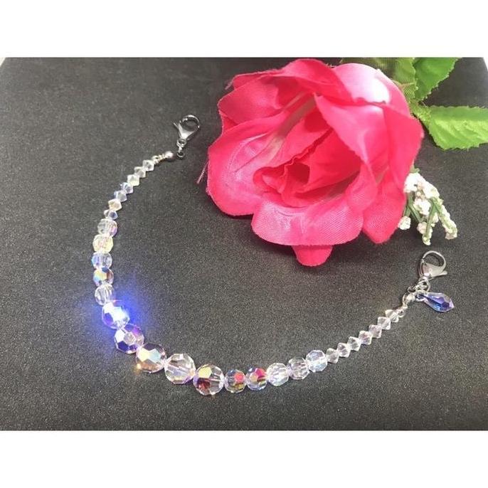 Pengait Extender Connector Masker Kristal Swarovski Asli Bening hijab