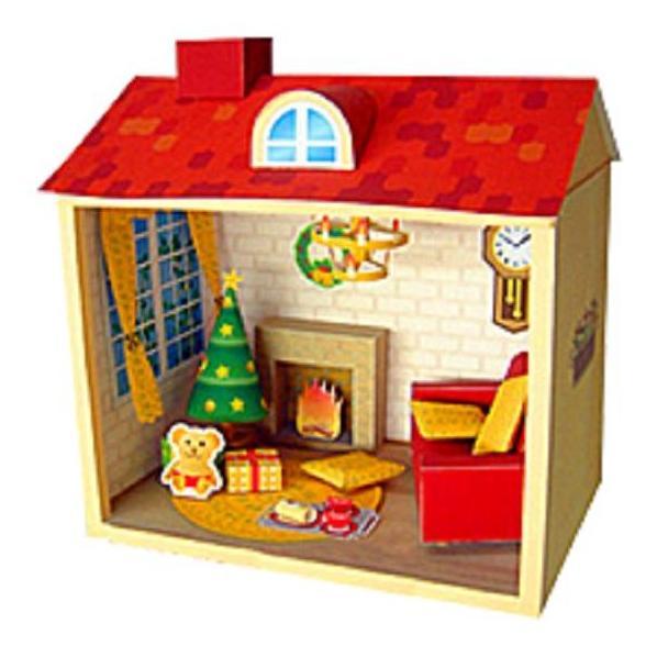 DIY Papercraft Pola Diorama Rumah Suasana Natal (DIY=Kertas)