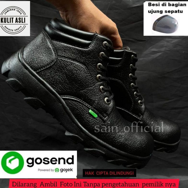 Grade Ori (New Promo)Safety Kickers Boots Pria Sepatu Safety Pria Kulit