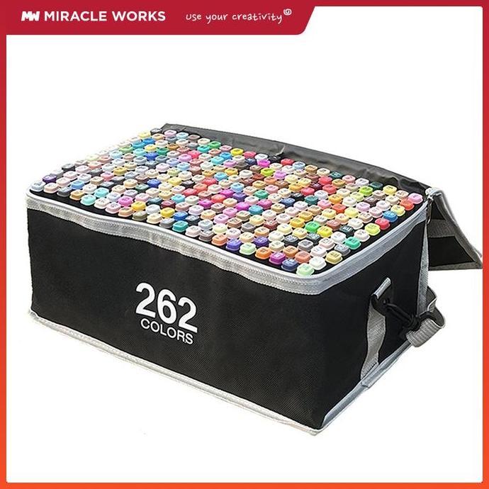 Mw Spidol Warna Warni 1 Set Sketch Marker 2 Tip Touch Marker 24/48/60/80/100/120/168/204/262 Warna