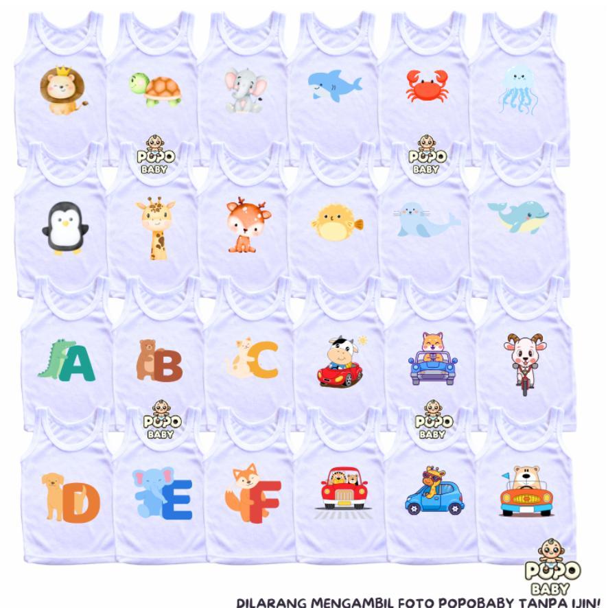 Gratis Ongkir Kaos Dalam Bayi/ Singlet Bayi Motif Karakter Perempuan/ Laki Pertama Di Shopee