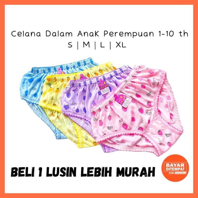 Tahan Lama  1 Lusin Cd Celana Dalam Anak Perempuan Cewek Lusinan / Boxer Anak Celana Dalam Bayi Pere