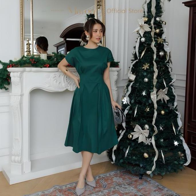 Kleid- Maroo - Selena Dress/Dress Natal/Dress Imlek/Dress Putih/Dress Korea/ Dress Natal