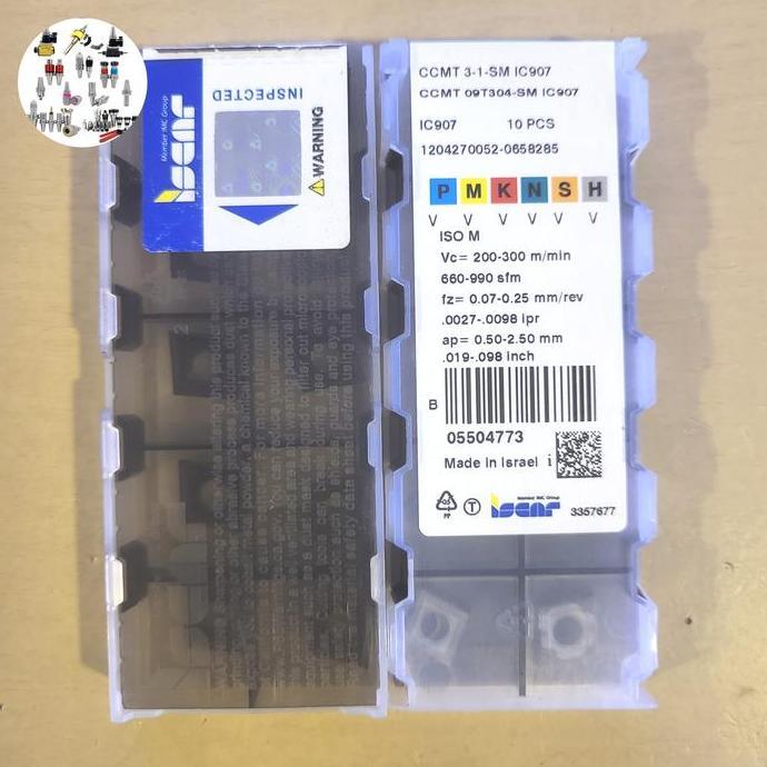 PINA CCMT 09T304 IC907 INSERT BUBUT CCMT 09 MATA BUBUT INSERT BORING CCMT 09T304