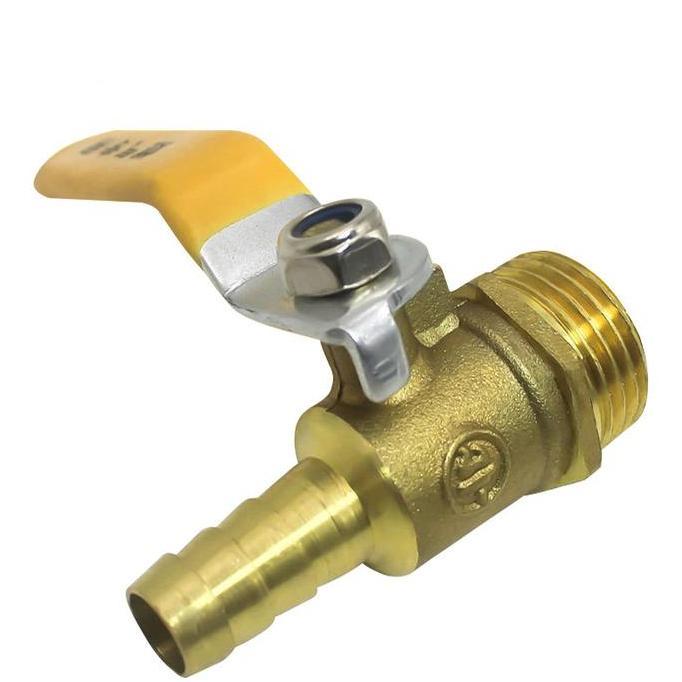 IND Keran Gas Kuningan 1/2 Inch Sambungan Selang Gas Lpg Dengan Stop Kran Gas