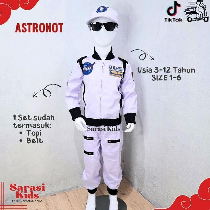 Baju astronot kostum astronot pakaian luar angkasa baju profesi anak KS