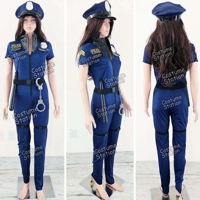 Kostum Police Woman / Costume Profesi Polisi Halloween cewe dewasa LM