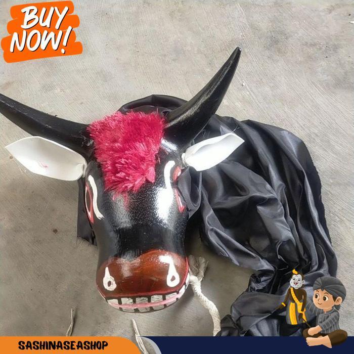 Barongan Bantengan - Mainan Anak Banteng Bantengan Kuda Lumping - Mainan Tradisional Bantengan