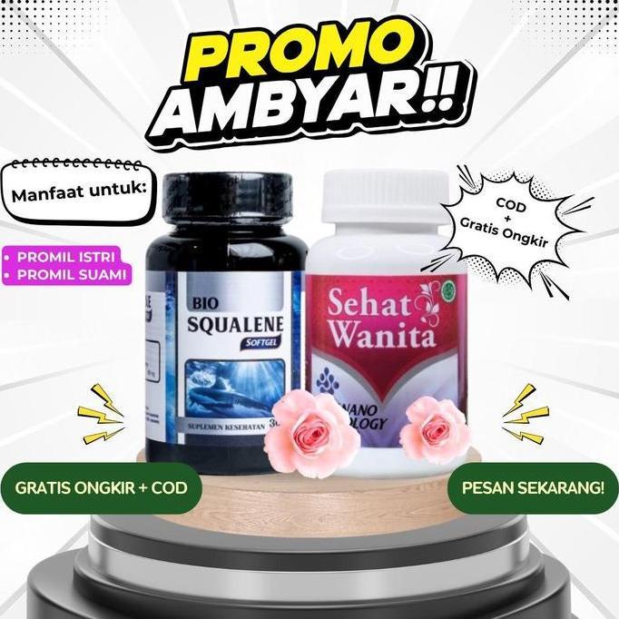 Haarvitamine- Bio Squalene Softgel Paket Penyubur Suami Istri Promil Bpom Halal