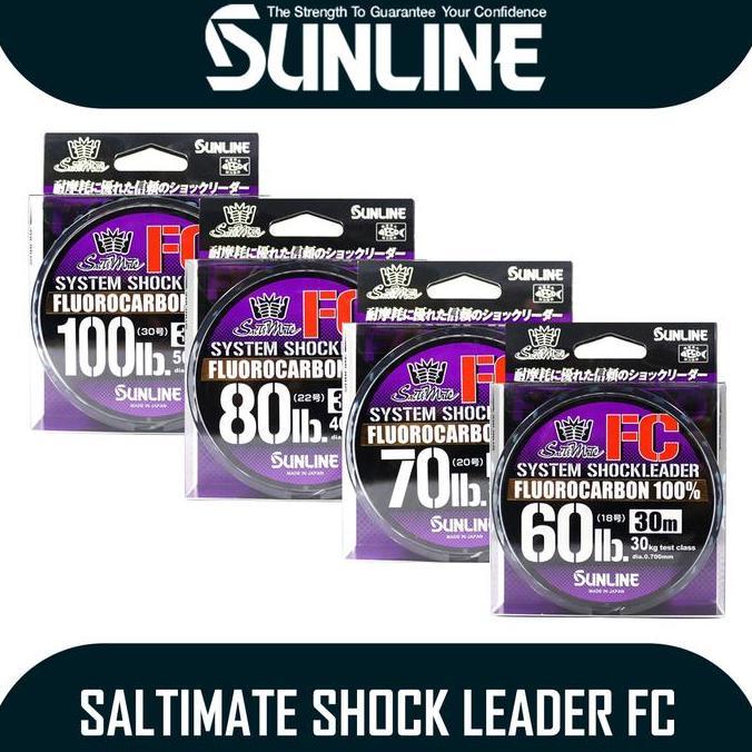 Murah Senar Pancing Merk Sunline Saltimate System Shock Leader Fc