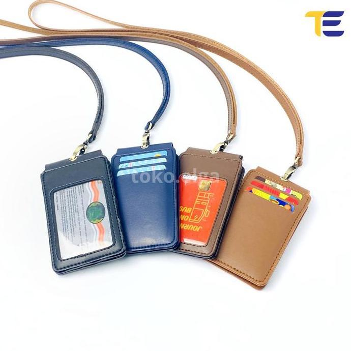 Packen- Id Card Holder Kulit Magnet Lanyard Card Kulit Single Mika Magnet