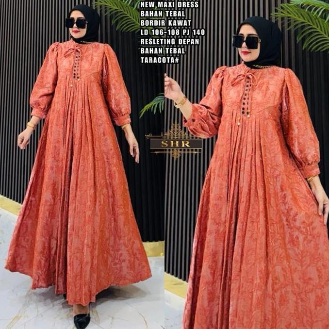 Hose- ReadyNew Ori ShrMaxydress Bordir Exclusive(Fahira Dress Bordir Kawat Bunga