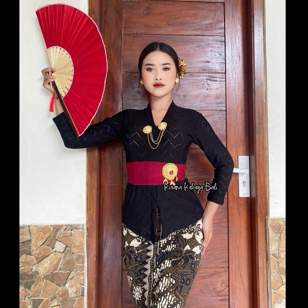 SOLVYNMARKET KEBAYA BALI IVORY STRAIT KARTINI LENGAN PANJANG BERKUALITAS