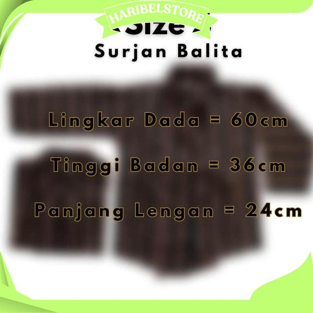 Baju Surjan Kutubaru Kebaya Lurik Balita Coklat Hitam GBM Promo
