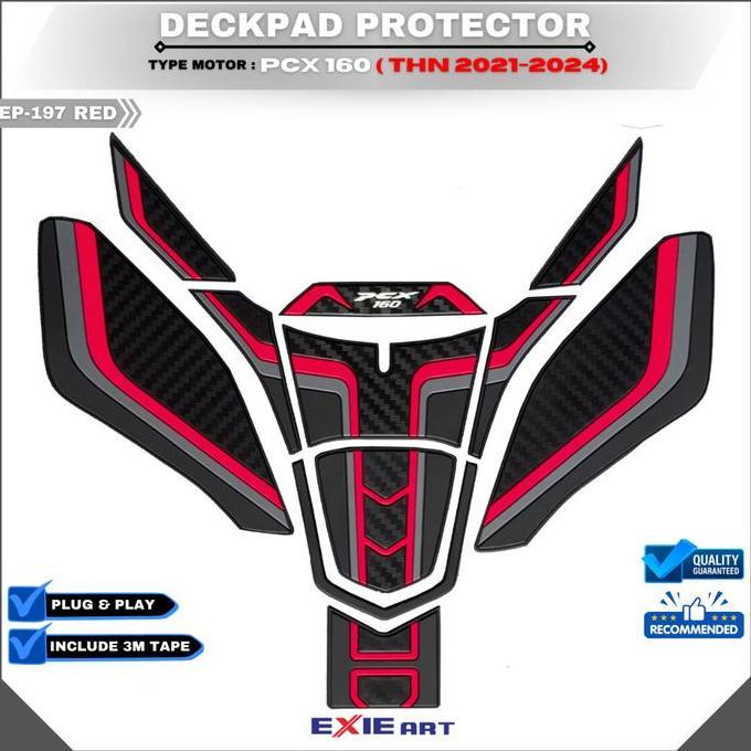 DECKPAD PCX 160 - TANKPAD HONDA PCX 160 - AKSESORIS DECK PAD PCX 160