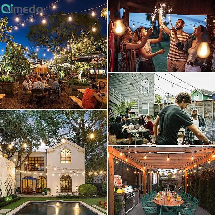 Murah Innopower 30 Meter 30 Lampu 1 Set Led Outdoor Fitting Lampu Tahan Air Kafe Dekorasi Lampu Hias