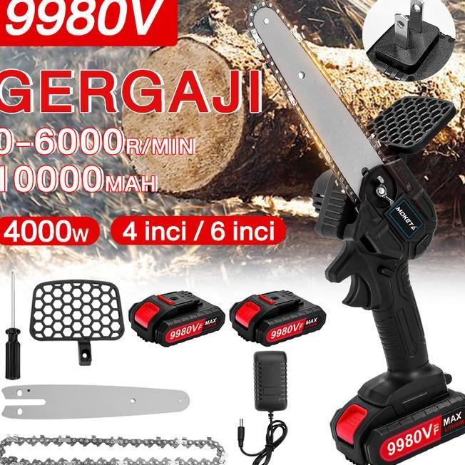 Gergaji Listrik Rantai Elektrik Mini Portable Chainsaw 6 Inch Chainsaw Cordless Chainsaw 1200W