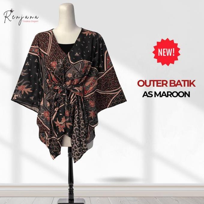 Outer Batik Wanita Modern Model Kimono - Batik Cap Viscose Premium untuk Kondangan & Kantor WO
