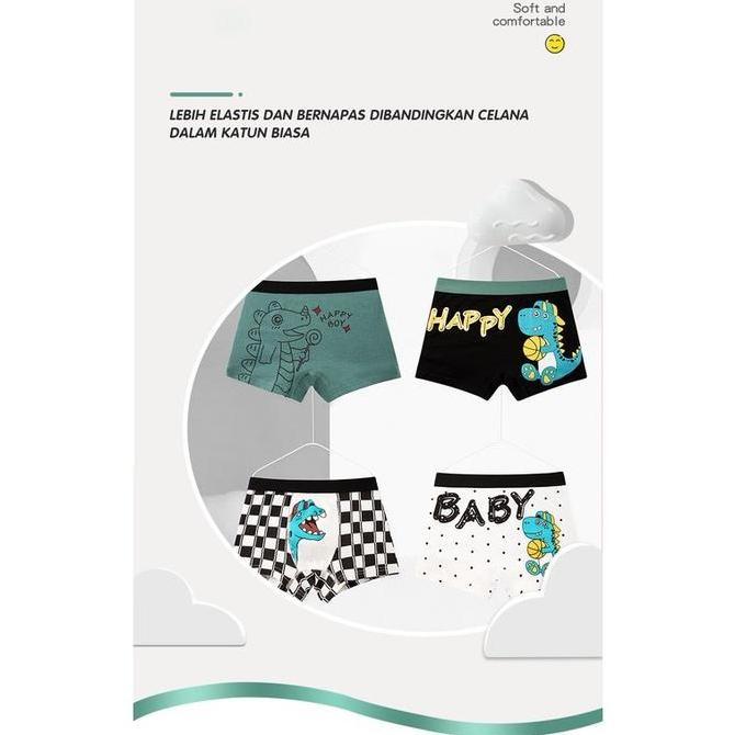 Clothes- Cod 4 In 1 Celana Dalam Anak Laklaki Celana Dalam Boxer Anak Laki Laki Cd Anak Laki Fashion