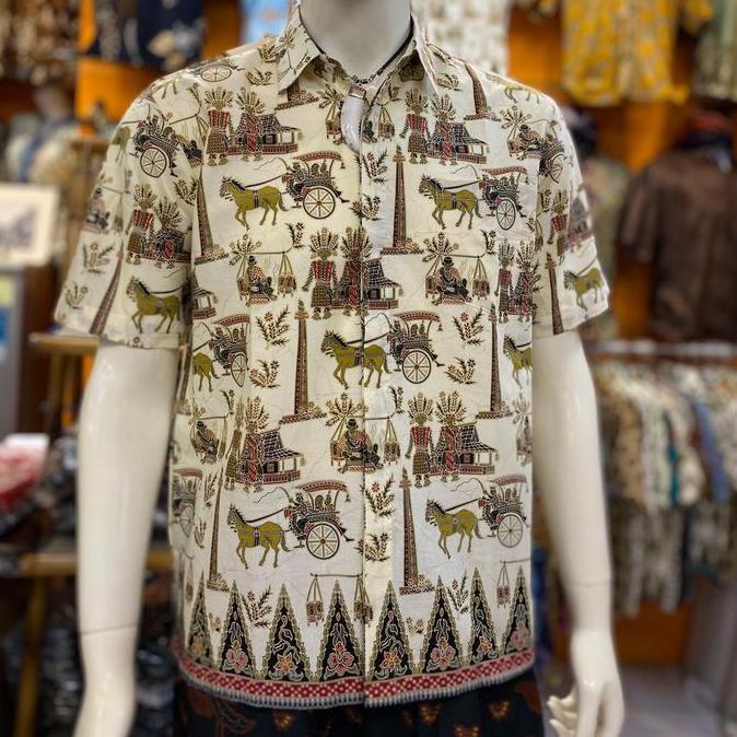 toko bakul batik, kemeja batik pria lengan pendek motif betawi AS