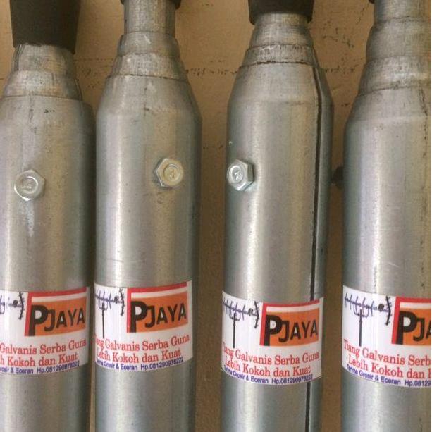 PUTRA JAYA Tiang Antena TV 4 Susun 6 Meter Anti Karat Bahan Besi Galvanis Serbaguna untuk Antena TV 