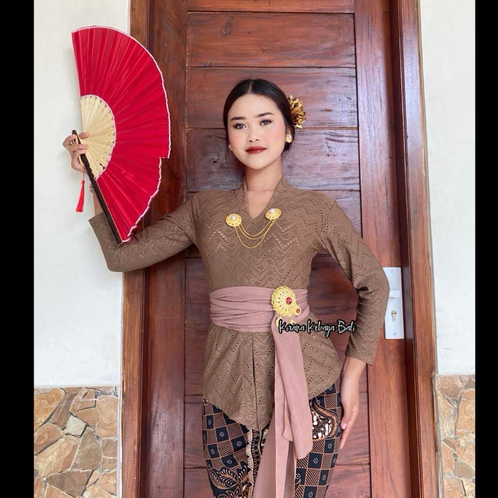 SOLVIQUE KEBAYA BALI IVORY STRAIT KARTINI LENGAN PANJANG BERKUALITAS