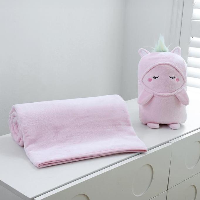 GRATIS ONGKIR - Informa 125x150 cm Selimut Boobo Unicorn - Pink