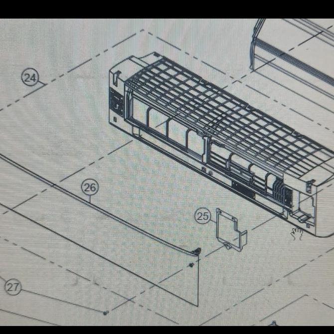 Cover Depan Indoor AC Split Panasonic 2~2,5 PK Model CS-YN18/24TKJ