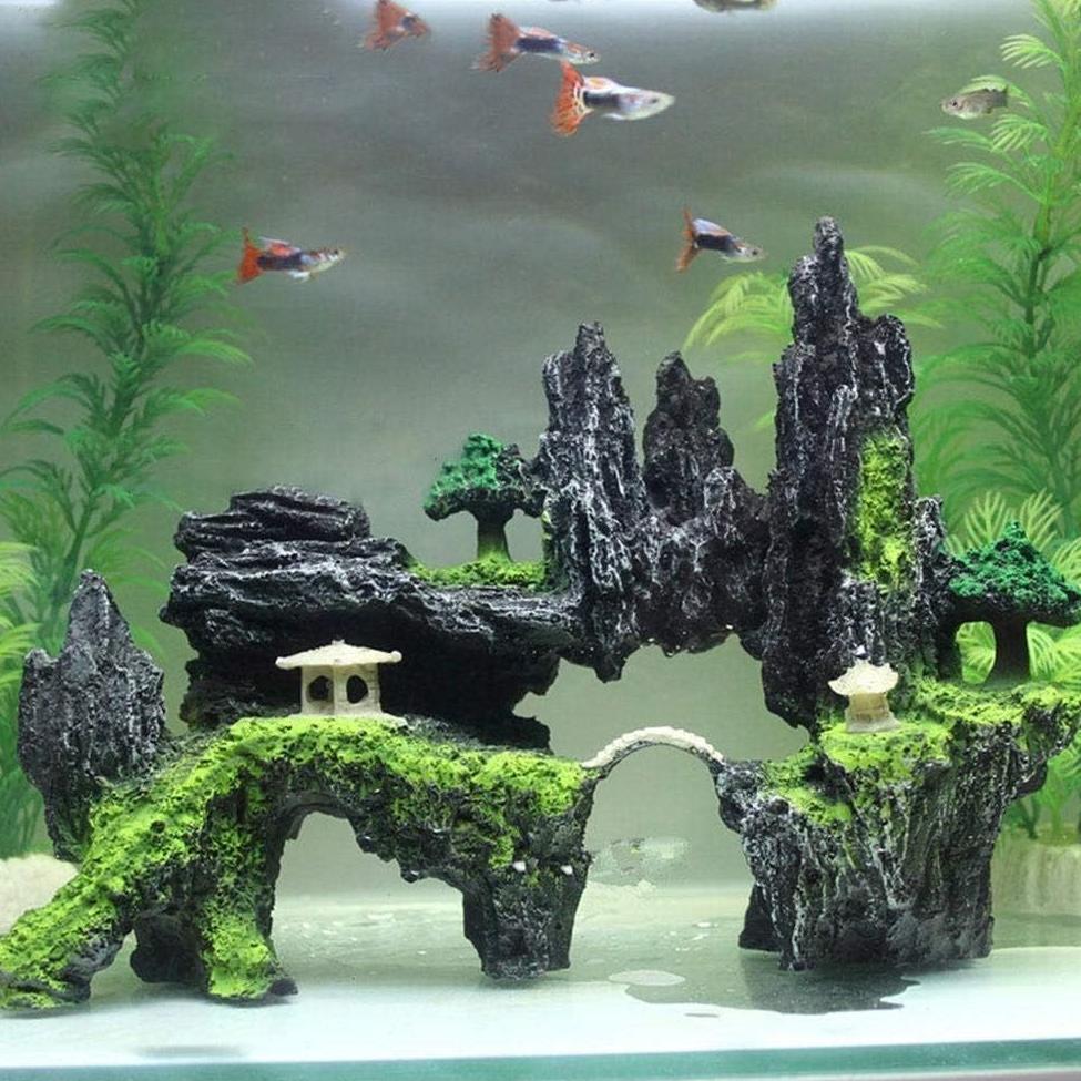 Tebing Guangzhou, hiasan aquarium tebing cina, dekorasi aquarium tebing, hiasan aquarium tebing, dek