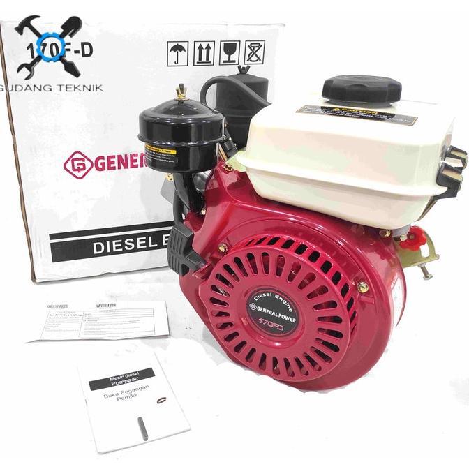 Engine Penggerak DIESEL SOLAR 3.6 Liter 5 HP 170FD 170F GENERAL x JD170F JIANGDONG / Mesin Penggerak