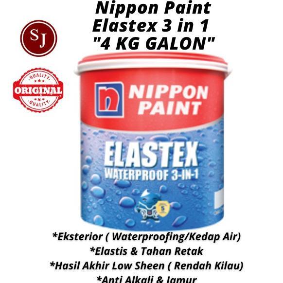 Cat Elastex 4kg / Elastex 4 kg / Nippon Paint Elastex 4kg Galon / Cat Pelapis Anti Bocor Elastex 4kg